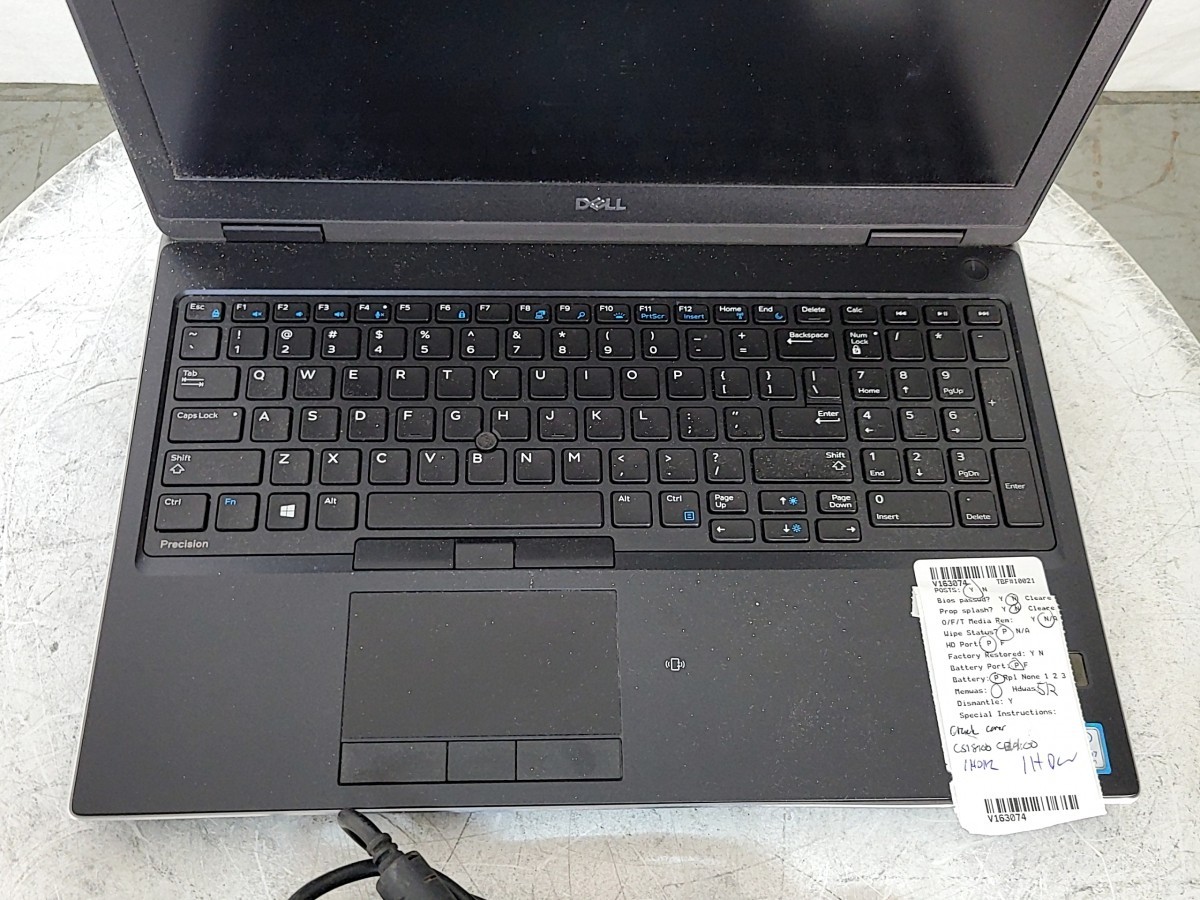 DELL PRECISION 7530 P74F 15.6″ Laptop Core I7-8850H 8GB 512GB SEE NOTES