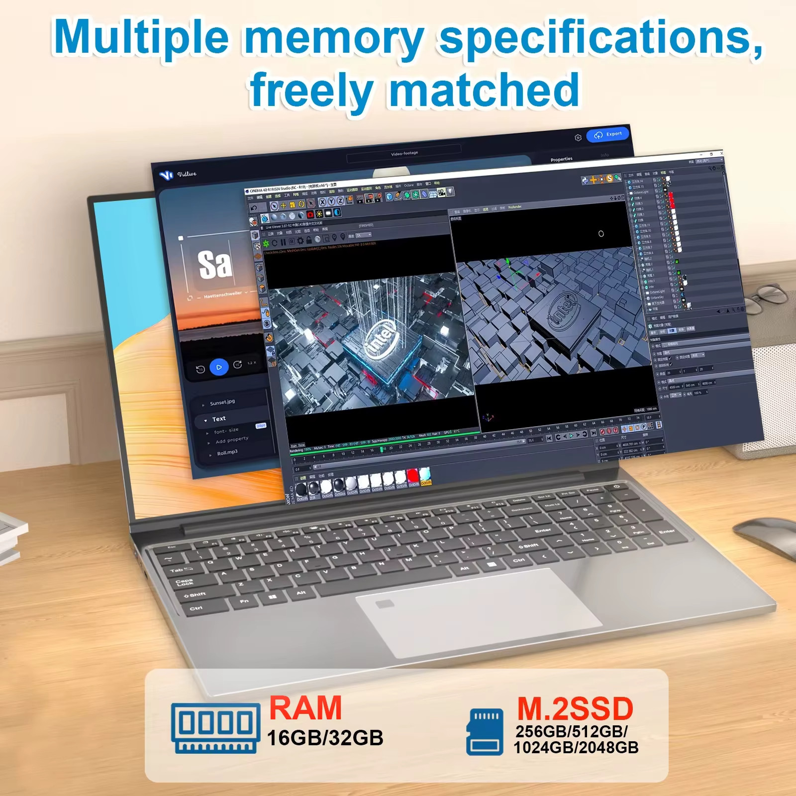 Xiaman 15.6″ i3 and i9 Laptop Windows 11 16 GB RAM 512 GB SSD US Stock
