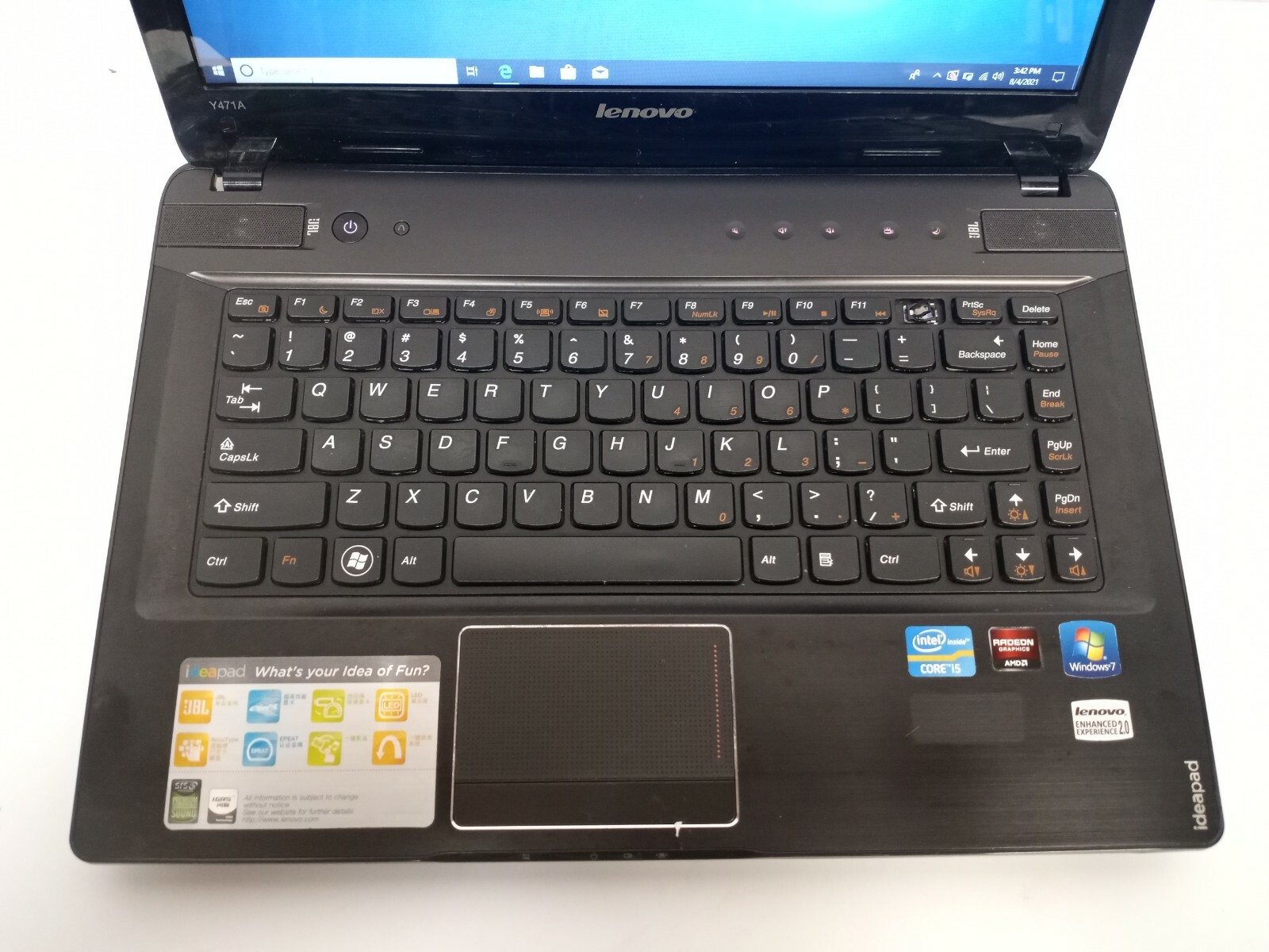 Lenovo ideapad Y471A Intel Core i5-2450M 2.5GHz 4GB 1TB HDD BT DVD Win10 *READ*