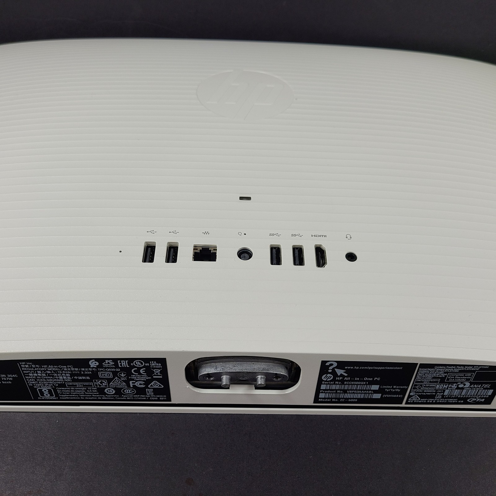 HP 22-b009 21.5″ All-In-One Desktop Pentium J3710 8GB RAM 1TB HDD missing Stand