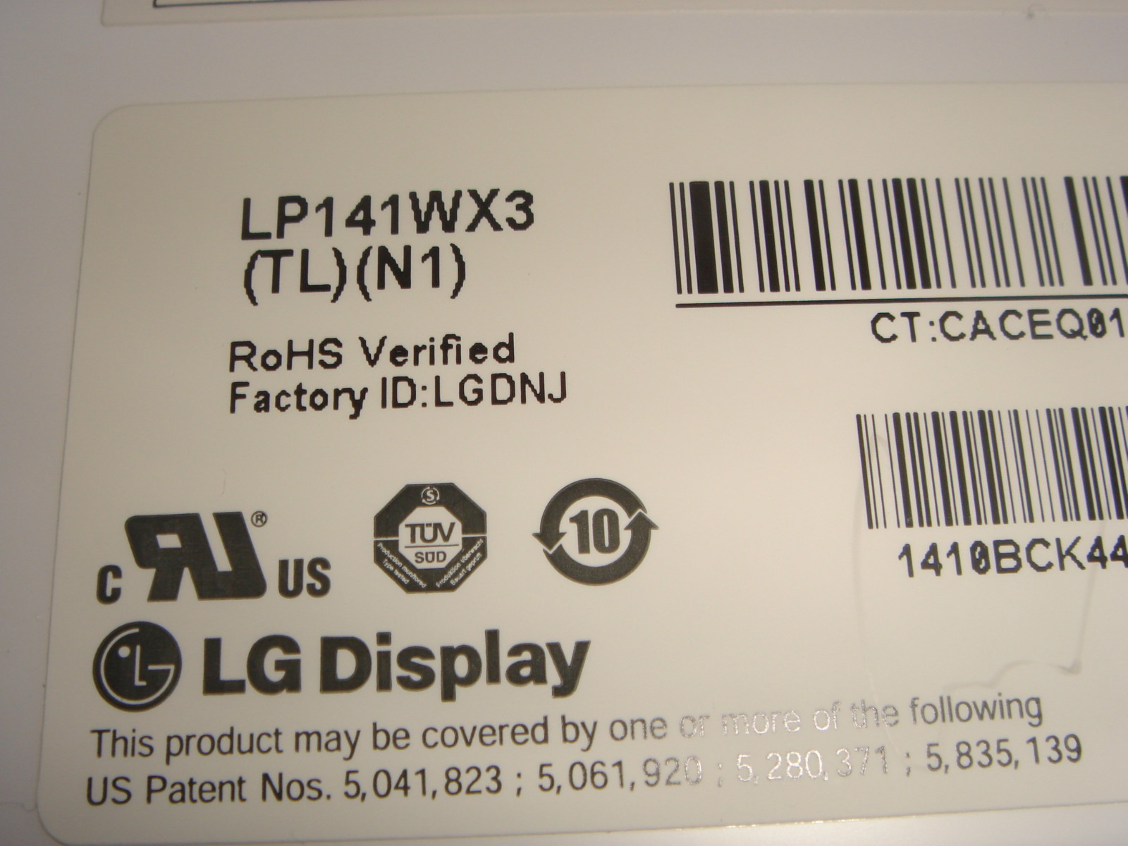 LG Philips 14.1″ 1280×800 LCD Screen LP141WX3(TL)(N1) LP141WX3-TLN1 NEW