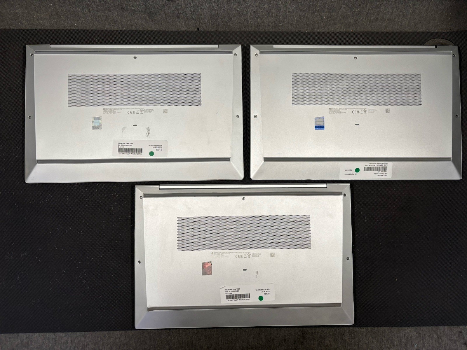 Lot of 3 HP EliteBook 850 G8 i5-1135G7 16GB RAM 256GB NVMe W11P J12199