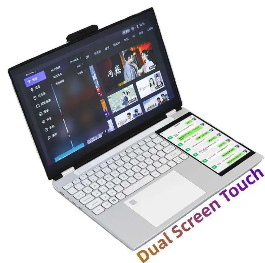 Dual Touchscreen Laptop 15.6 Inch+7 Inch 32G DDR4 2TB SSD Fingerprint Unlock