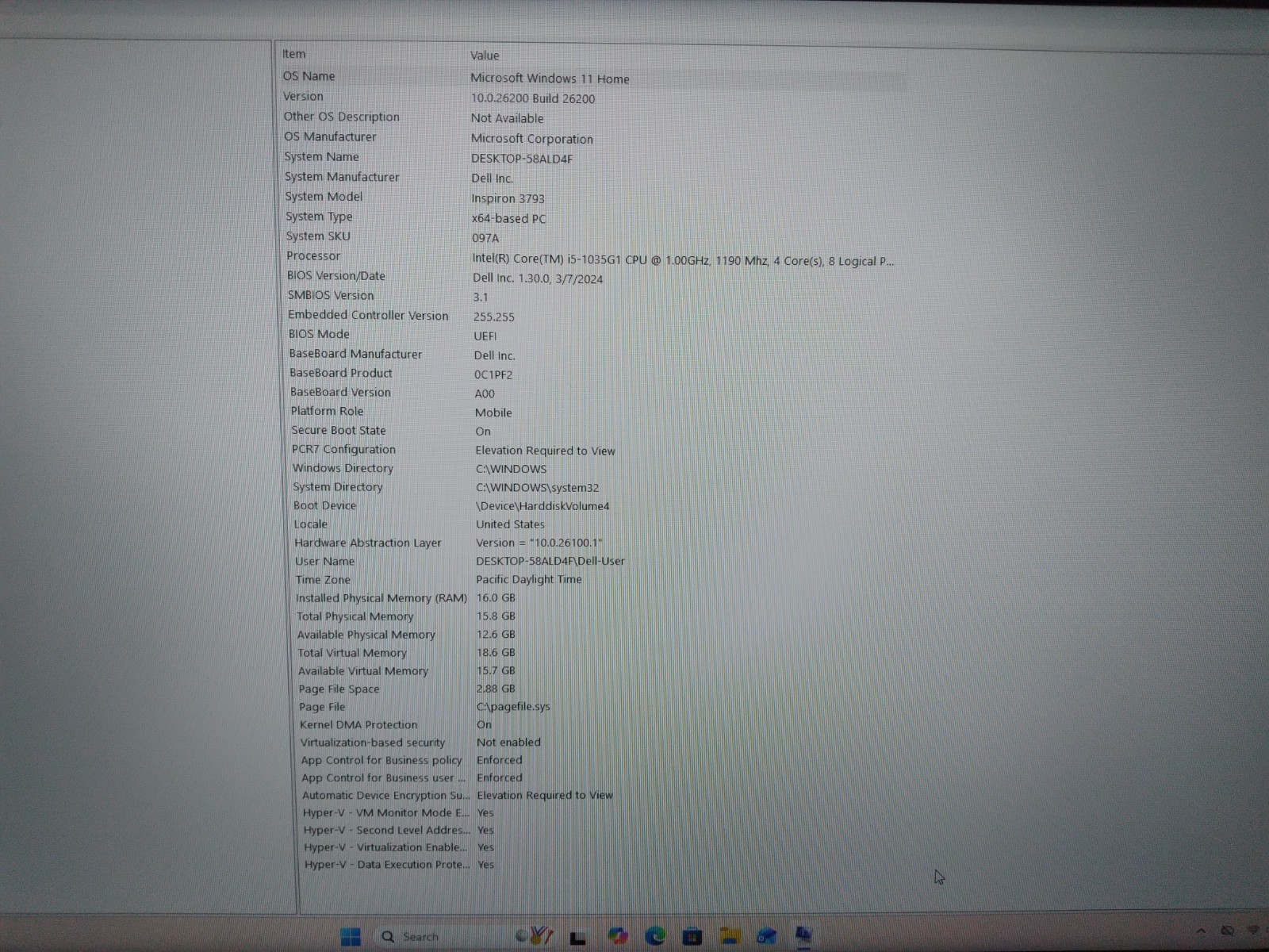 Dell Inspiron 3793 i5-1035G1 @ 1GHz 16GB RAM 1TB HDD + 512GB SSD Win11Home
