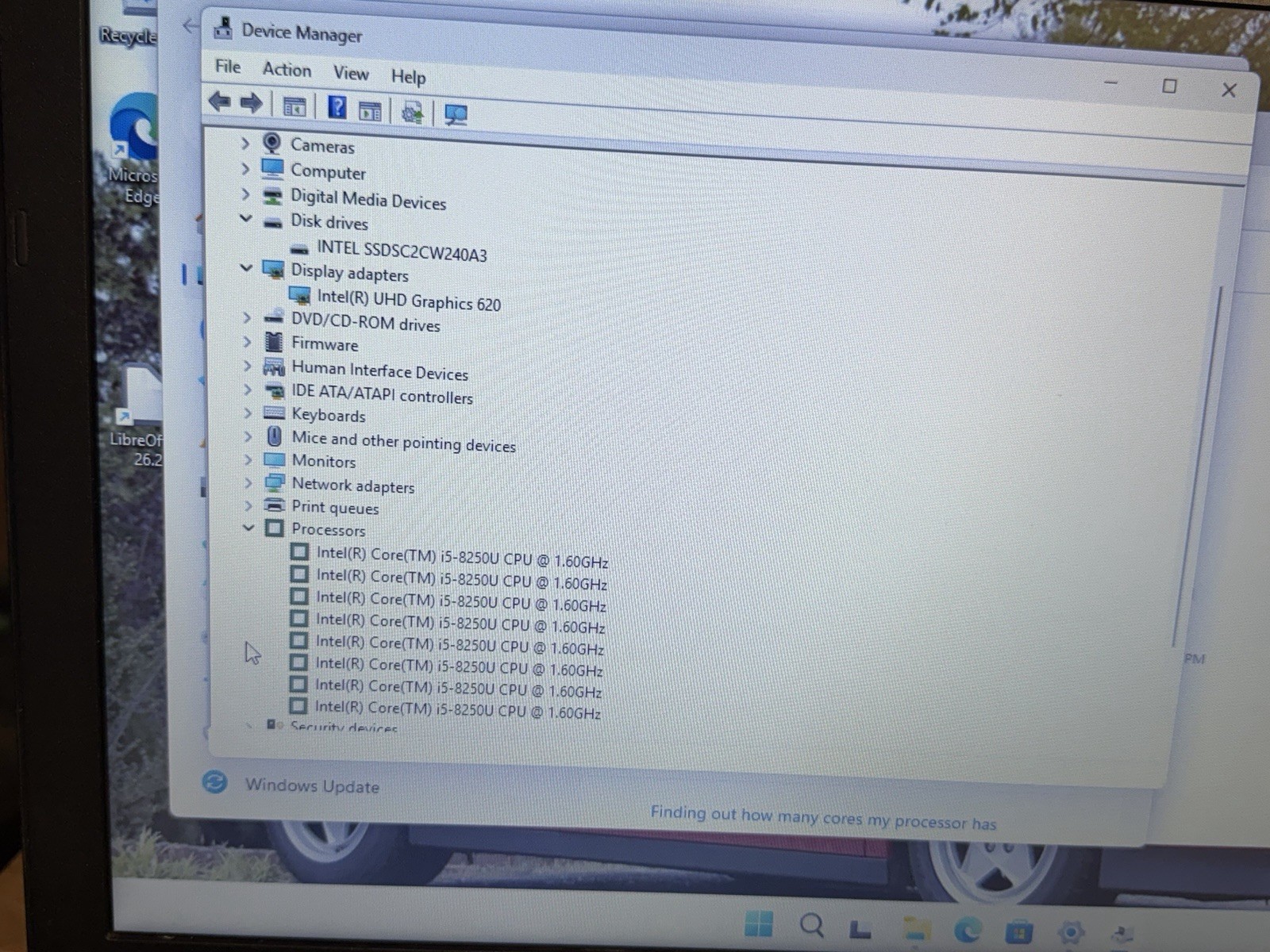 Toshiba Tecra C50-E Intel i5-8250U 16GB RAM 250GB SSD Win 11 Pro + LibreOffice