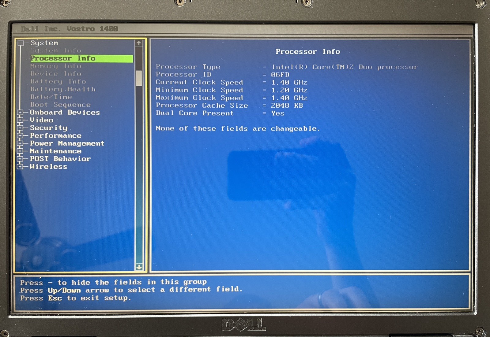 Dell Vostro 1400 Retro Windows XP Laptop w/batt, chrg. (36F1)
