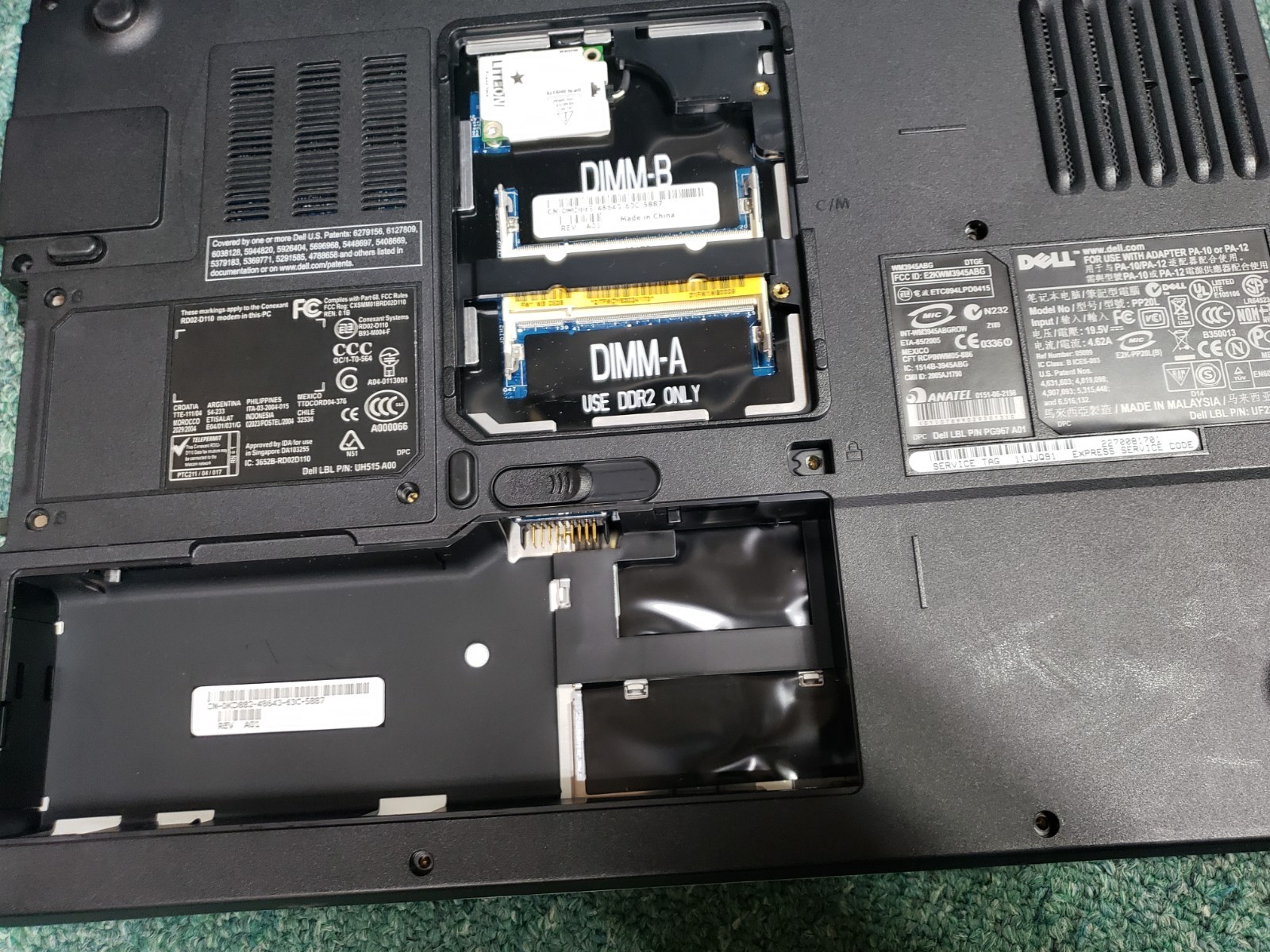 Dell Inspiron 1525 PP29L and PP20L laptops for parts or gold recovery