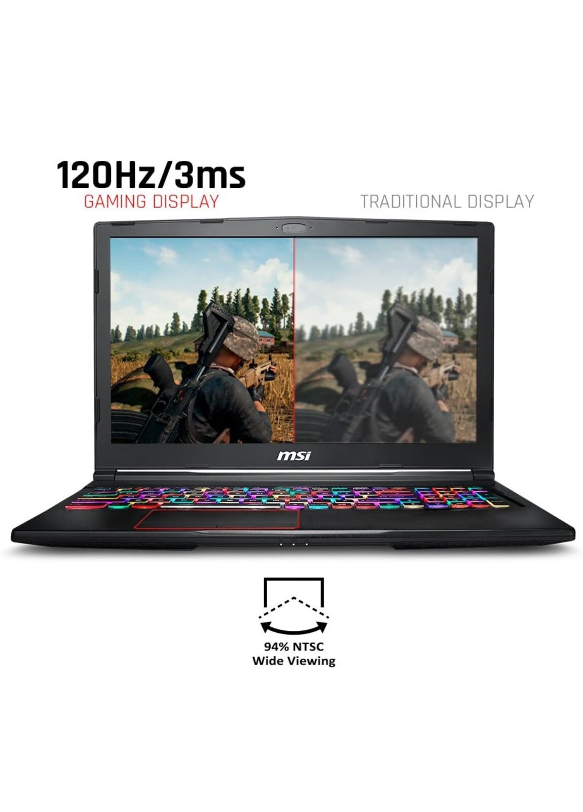 MSI GL63 9SDK-614 15.6″(256GB NVMe SSD + 1TB HDD, i7-9750H 2.6GHz, 512GB SSD)…