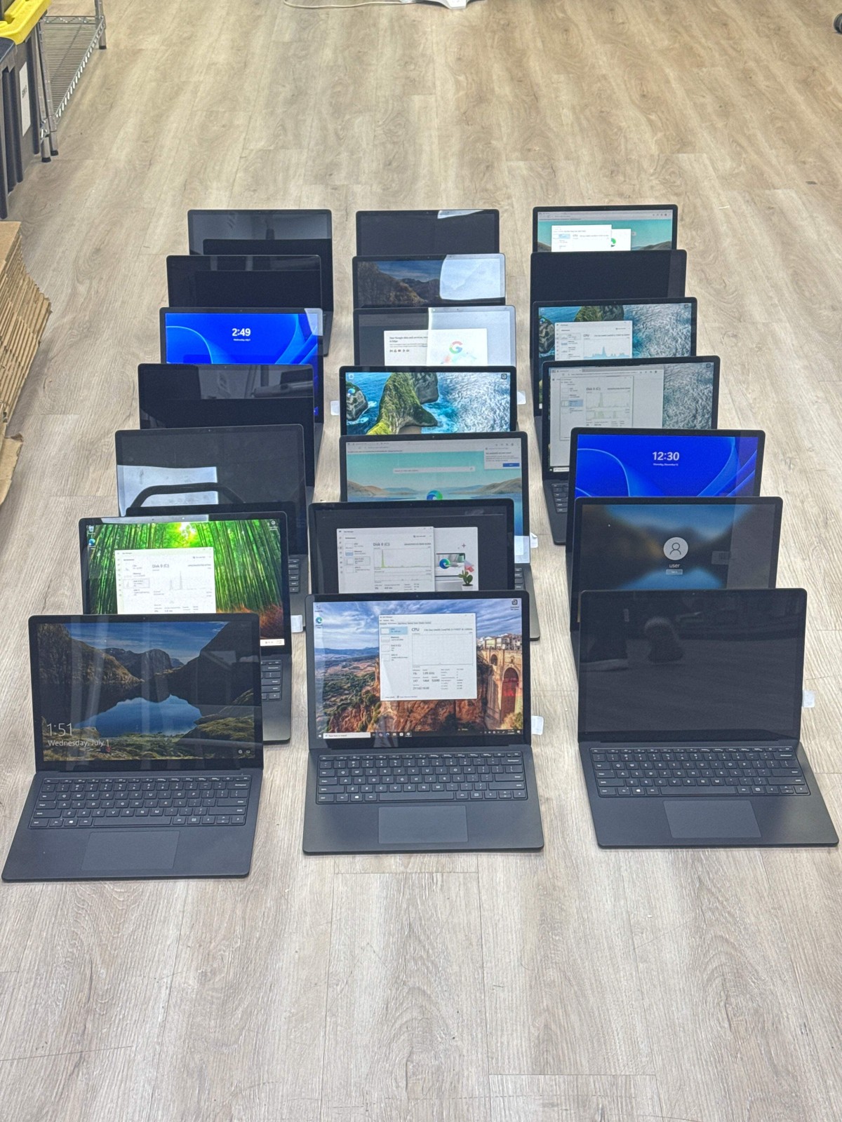 Microsoft Surface Laptop 4 1951 Bulk Lot 21 Units i5 i7 Mixed 8GB-16GB 256GB-512
