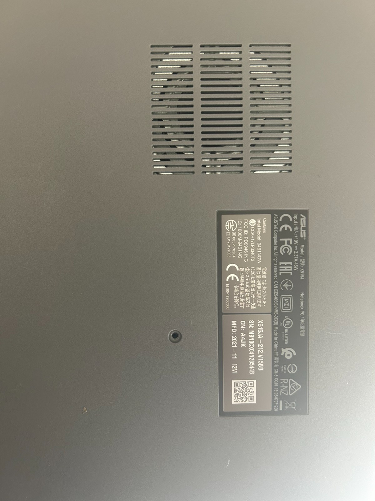ASUS Vivobook Laptop 15.6″ (Great Condition) – Dark Gray