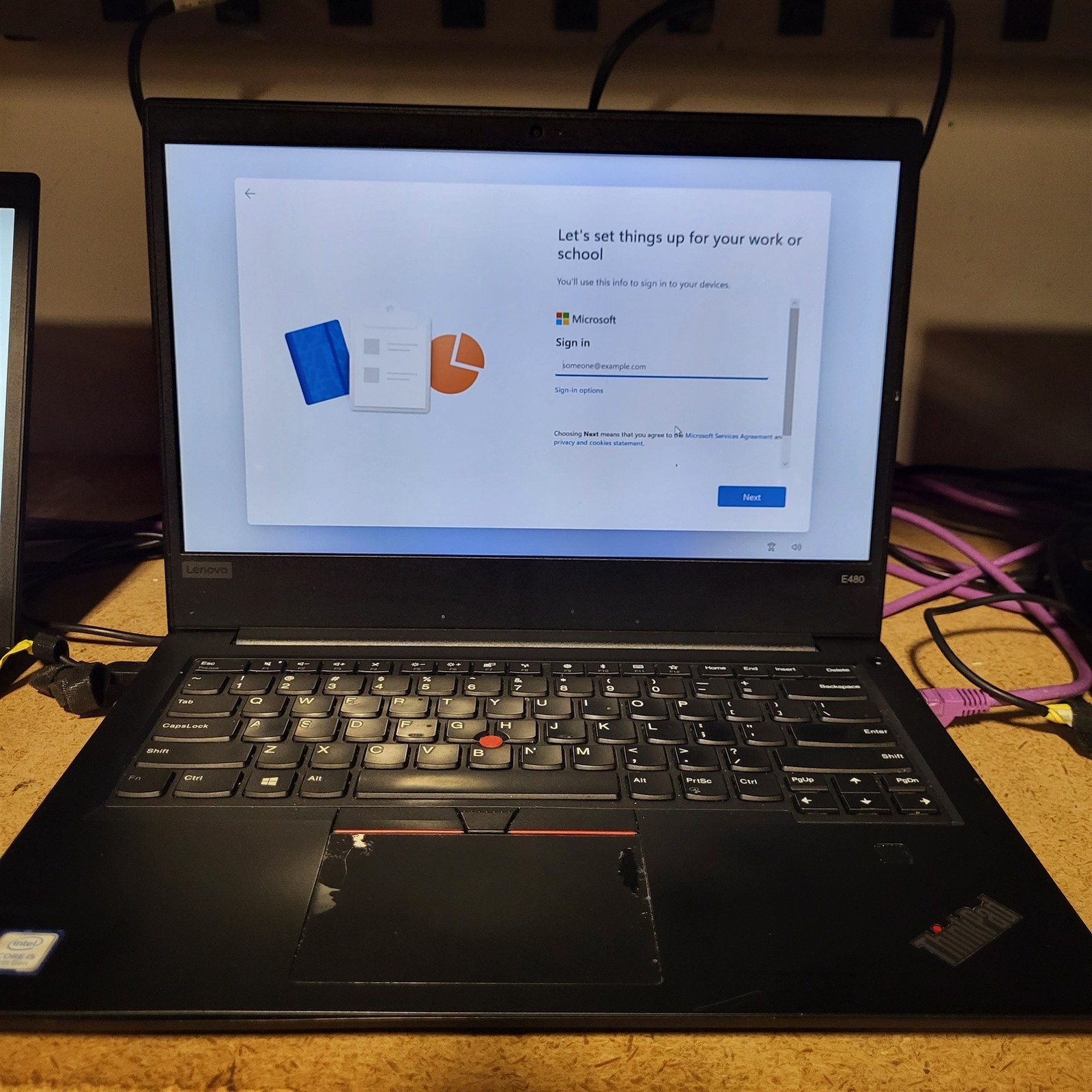 Light Spots Lenovo ThinkPad E480 Laptop Intel i5-8250U 1.6GHz 8GB 512GB SSD w/OS