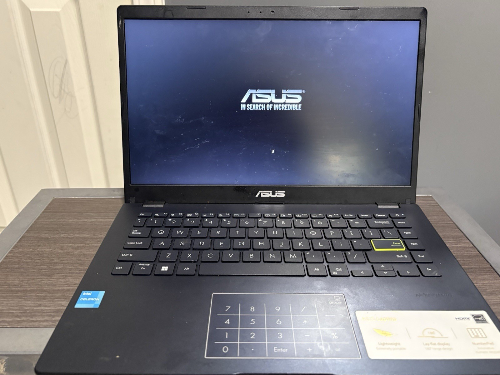 ASUS 15.6in Laptop Intel Celeron 4GB 64GB eMMC UHD 600 1366×768 Black