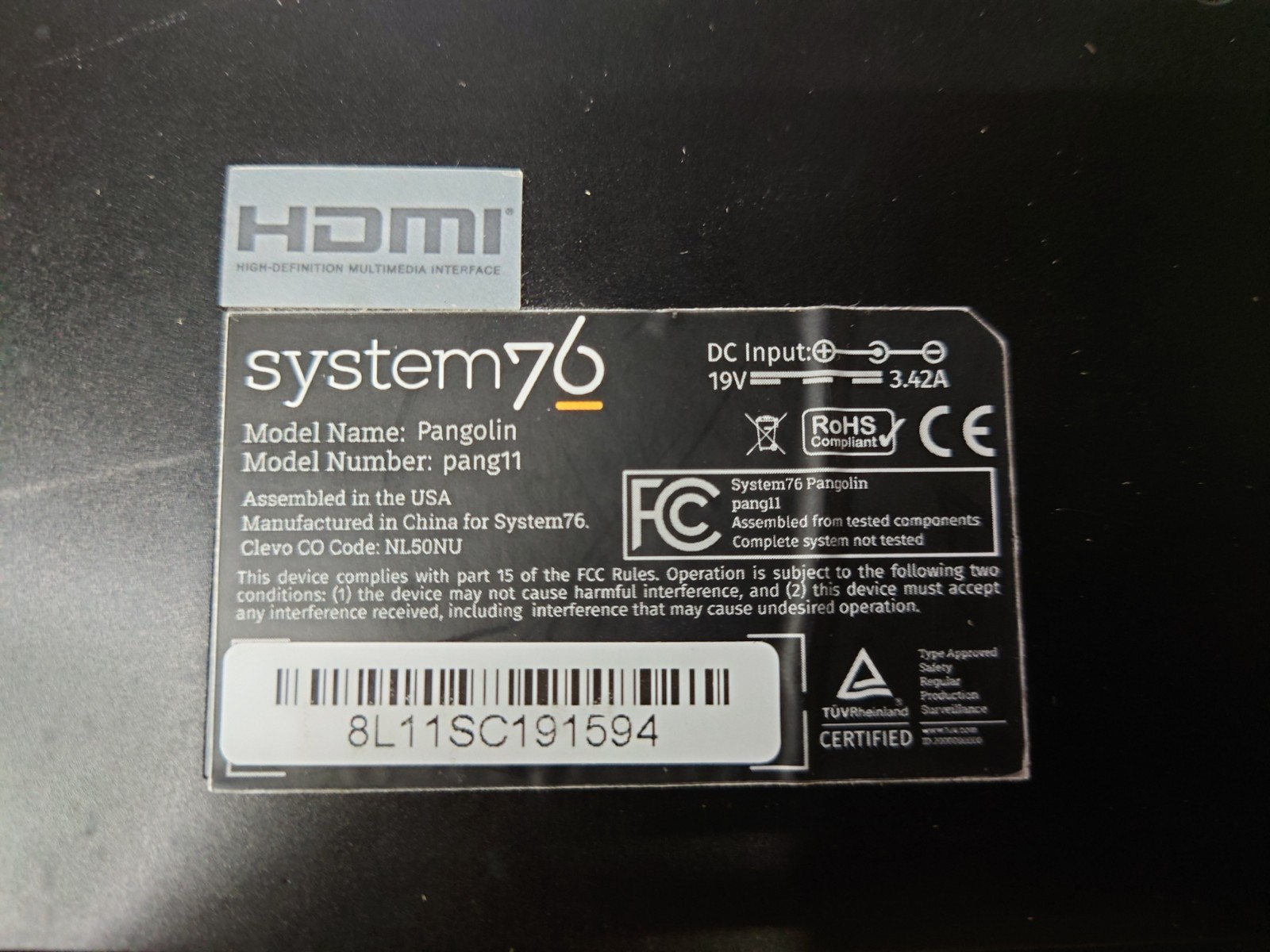 System76 Pangolin 16.1″ Ryzen 5 5500U 16GB RAM 1TB SSD No OS