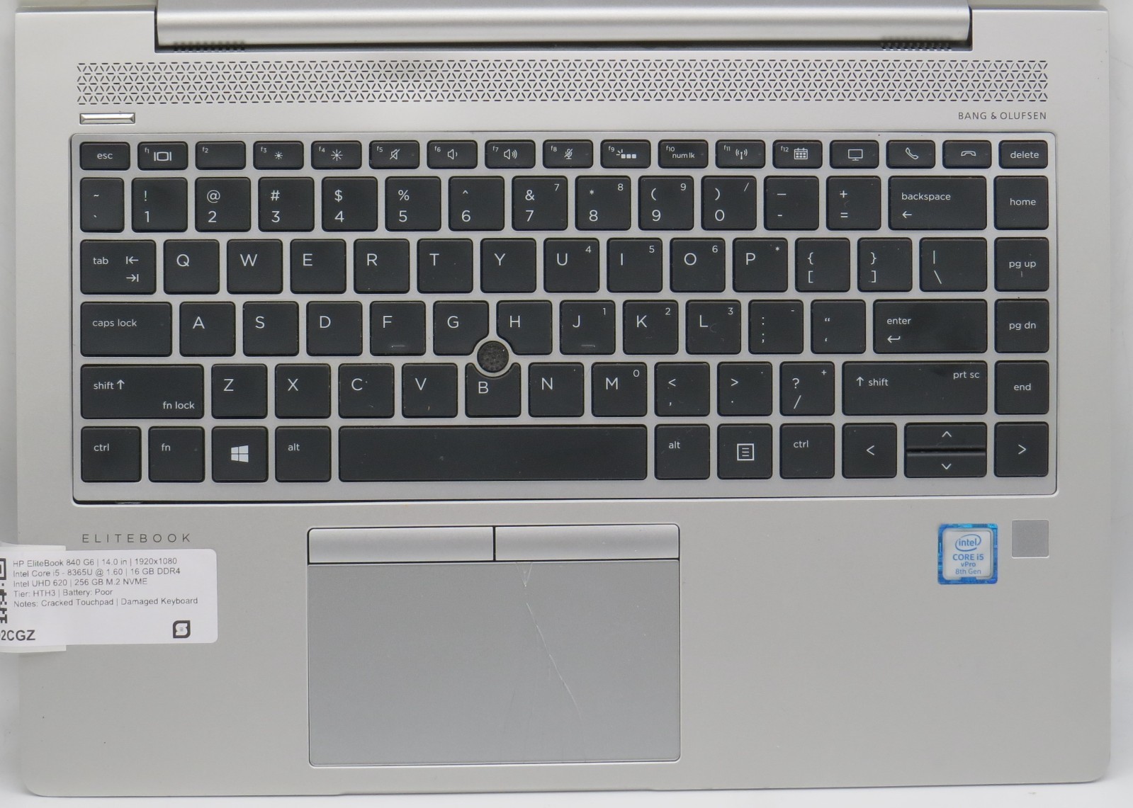 HP EliteBook 840 G6 _ i5-8365U @1.6 _ 16GB RAM _ 256GB SSD _ No OS _ w/ AC