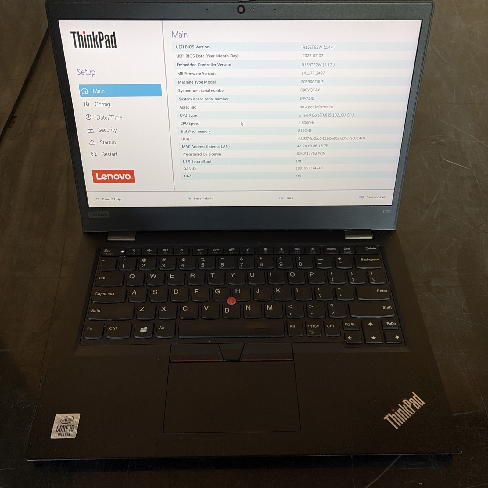 Lenovo ThinkPad L13 Yoga 13″ Touch Laptop Core i5 8GB RAM 256GB SSD Win 11