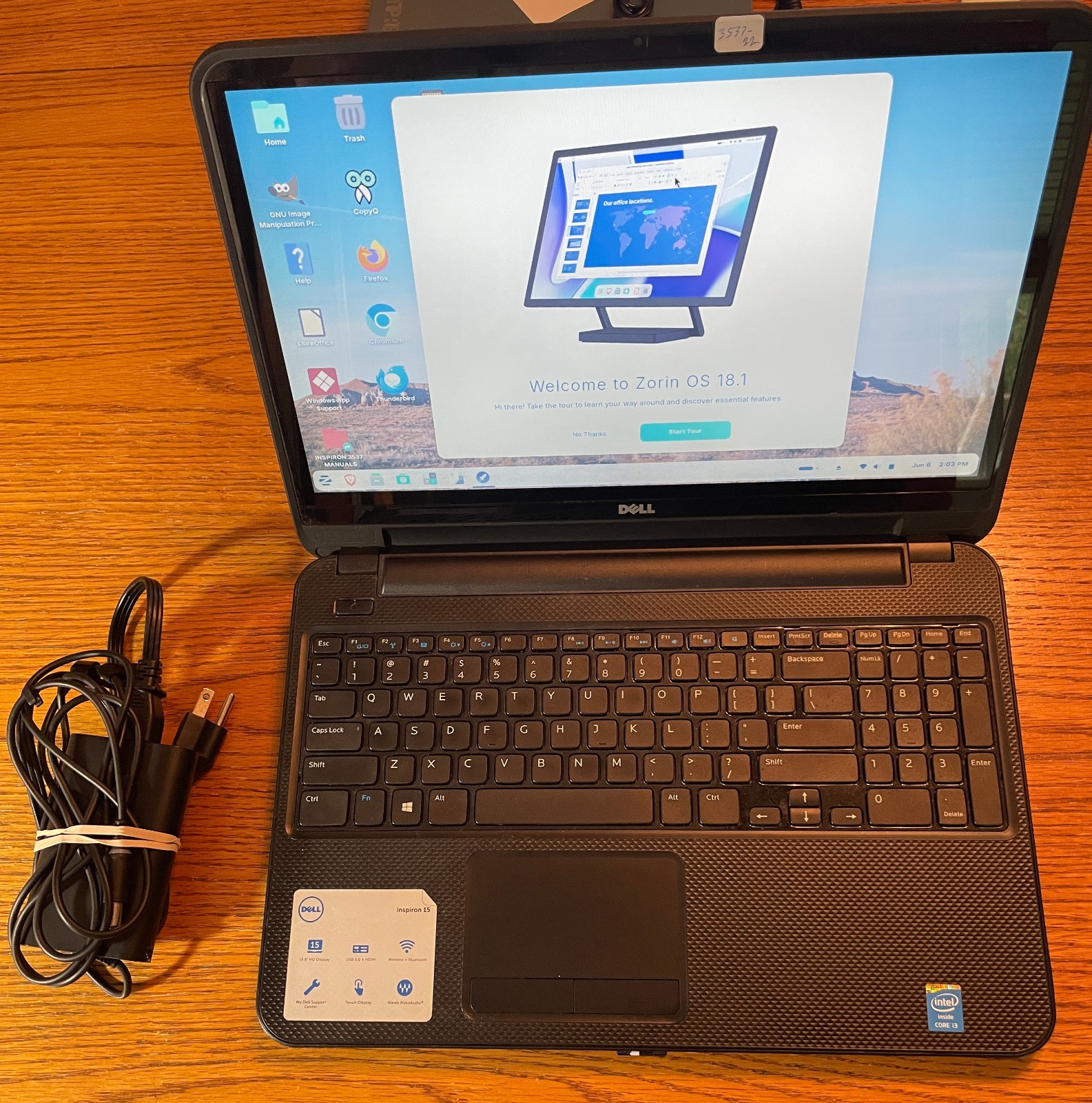 DELL INSPIRON 15-3537 *TOUCH* Laptop 15″ i3 256gb+1tb Linux Zorin 18-extras-22