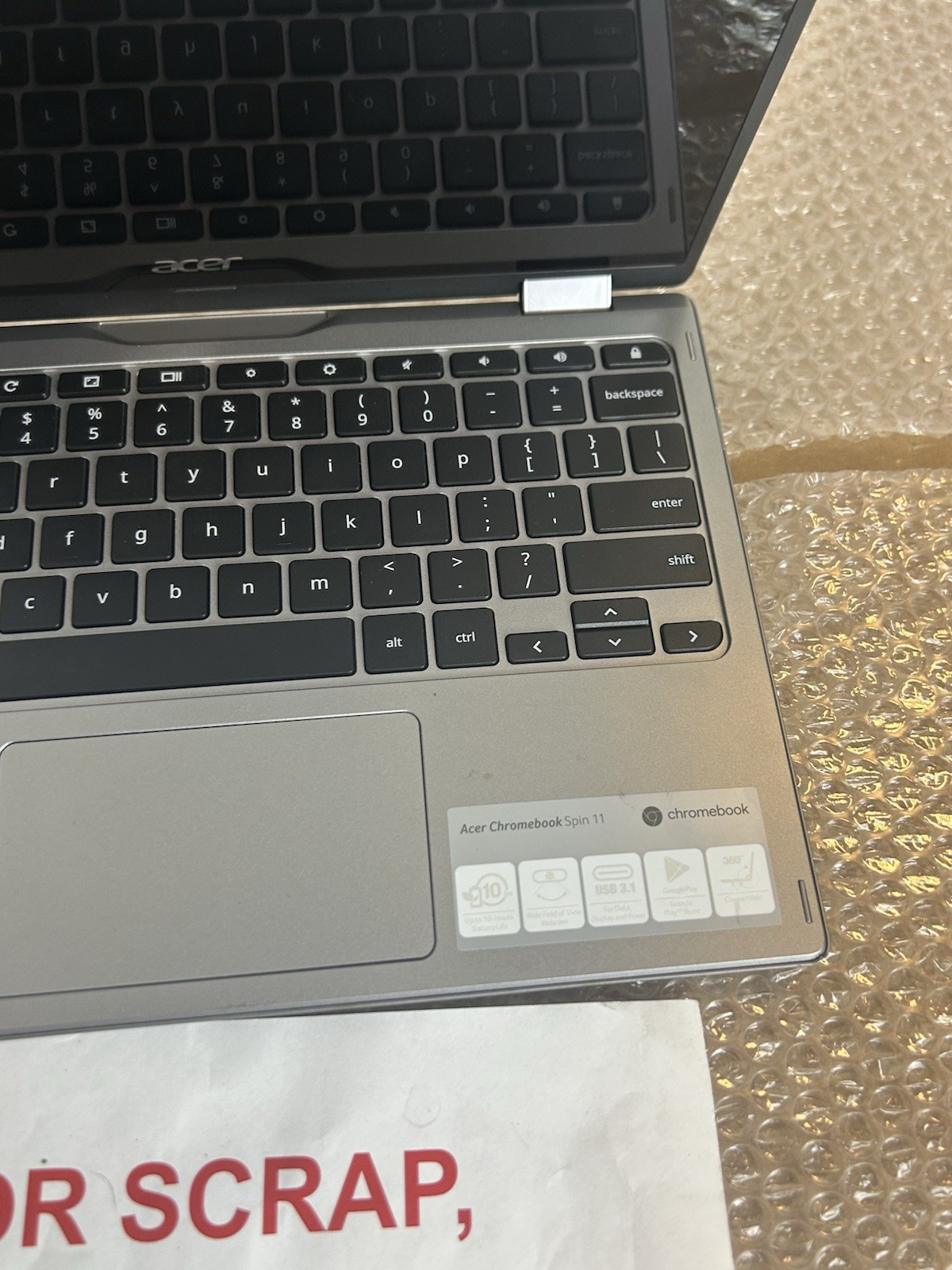 Acer Chromebook Spin 11 N17Q8 Convertible 11.6″ FOR PARTS or Not working