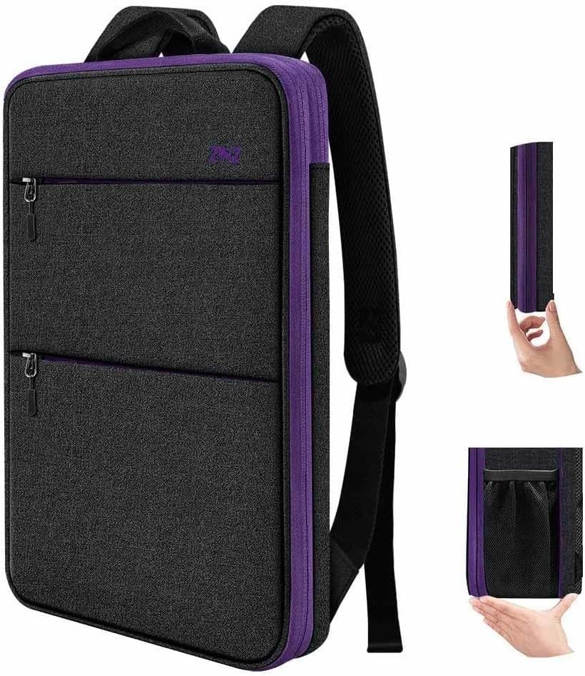 Slim & Expandable Laptop Backpack 15 15.6 16 Inch Case, Water Resistant Travel B