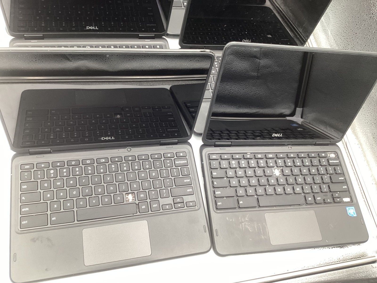 Lot of 11 Dell ChromeBook 3100 2in1 11″ Celeron 4GB RAM 32GB For Parts READ – DW
