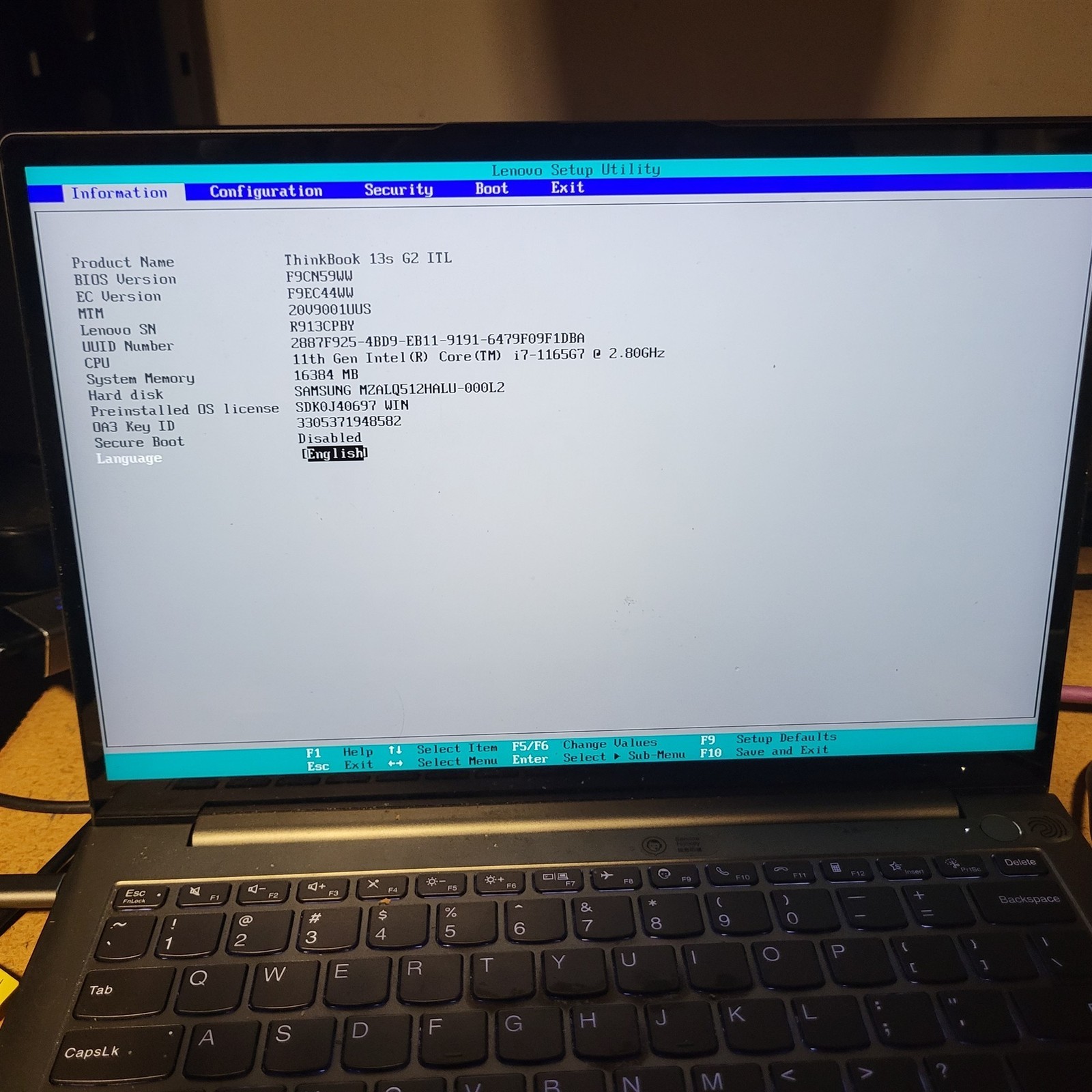 Lenovo ThinkBook 13s G2 ITL Laptop Intel i7-1165G7 2.8GHz 16GB 512GB SSD w/ OS