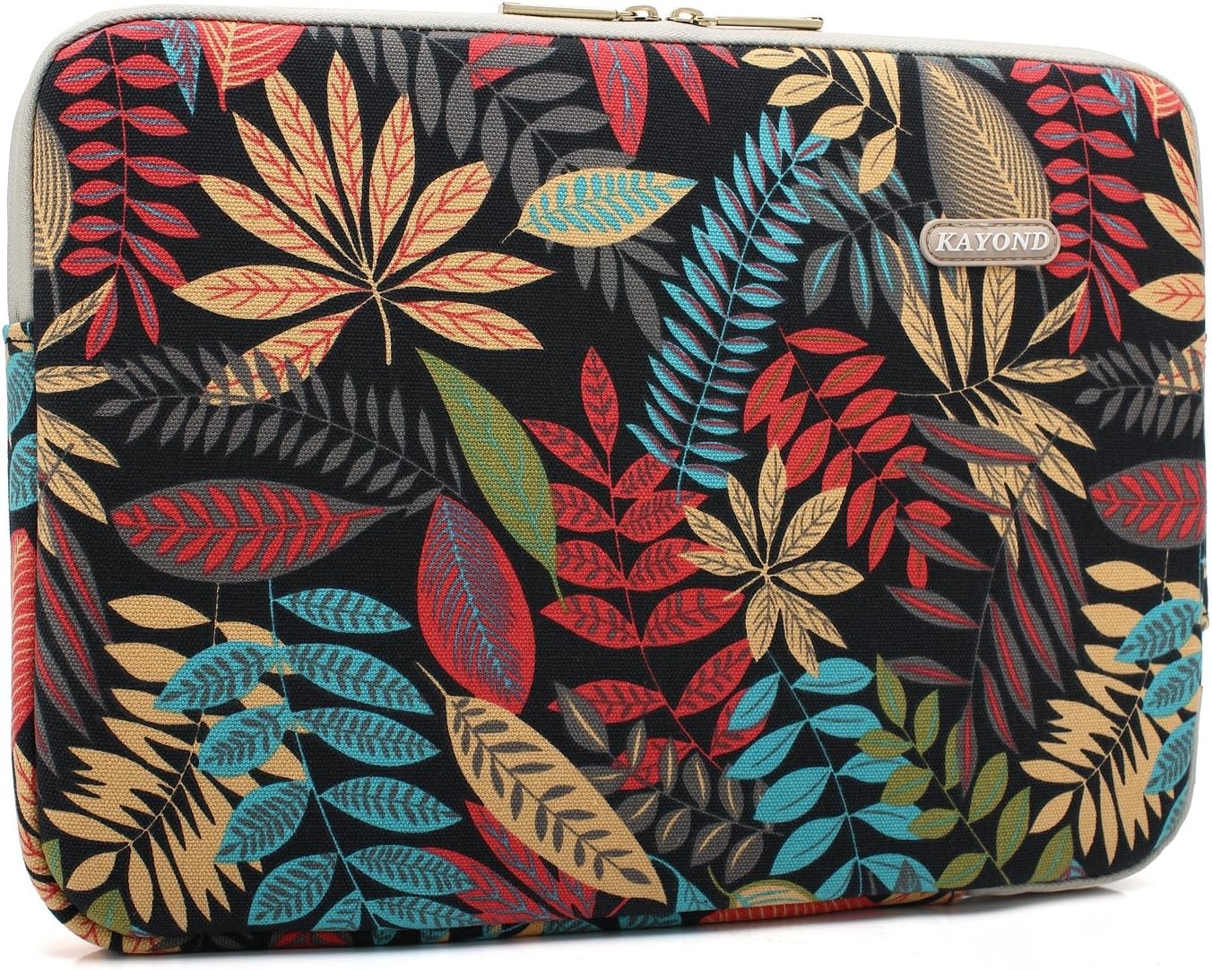 Canvas Water-Resistant Sleeve Case Bag for 13-13.3 Inch Laptop, Forest Series Bl