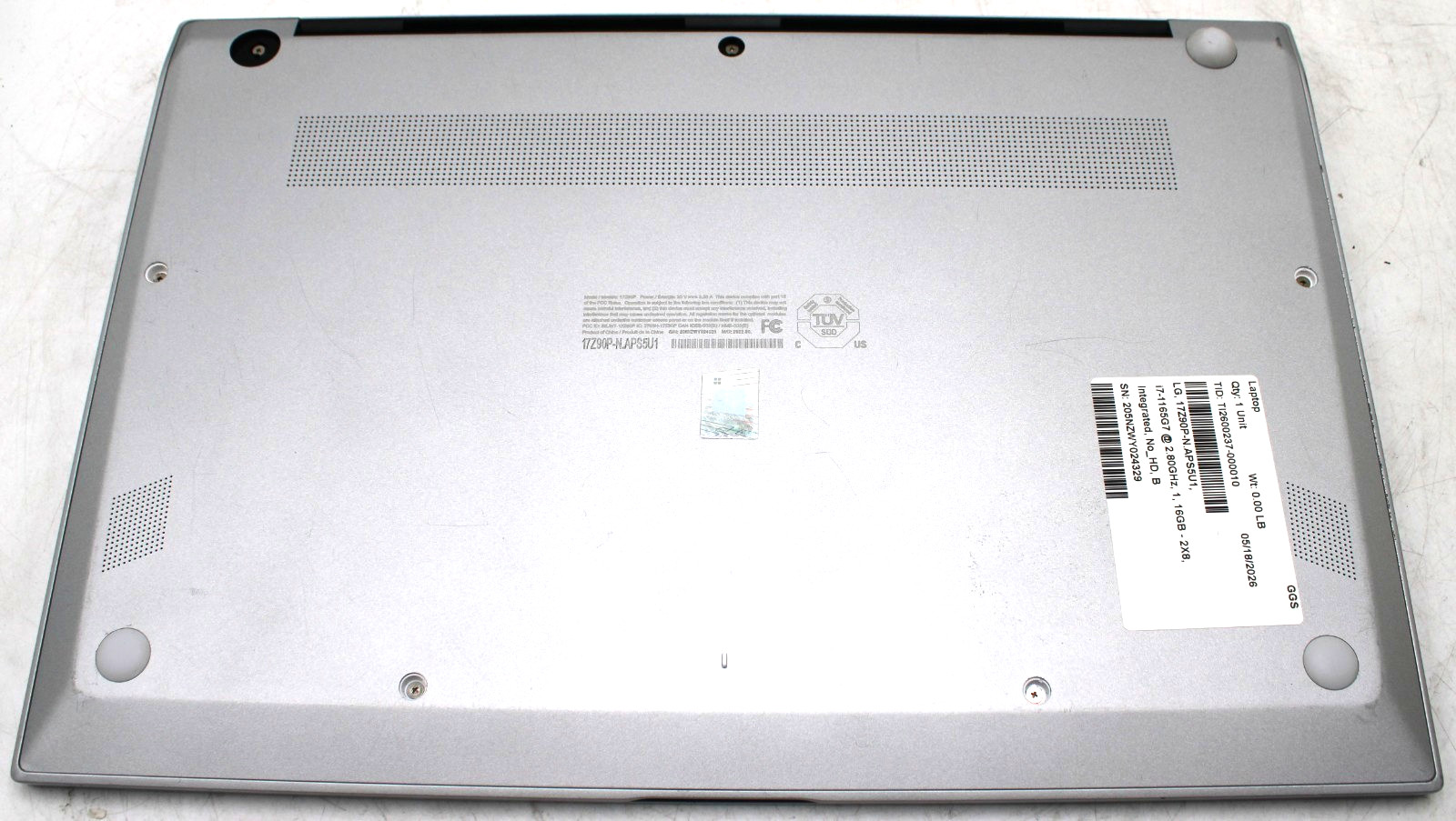 17″ LG Gram Laptop 17Z90P-N.APS5U1 i7-1165G7 @ 2.80GHz 16GB RAM 512GB SSD Win 11