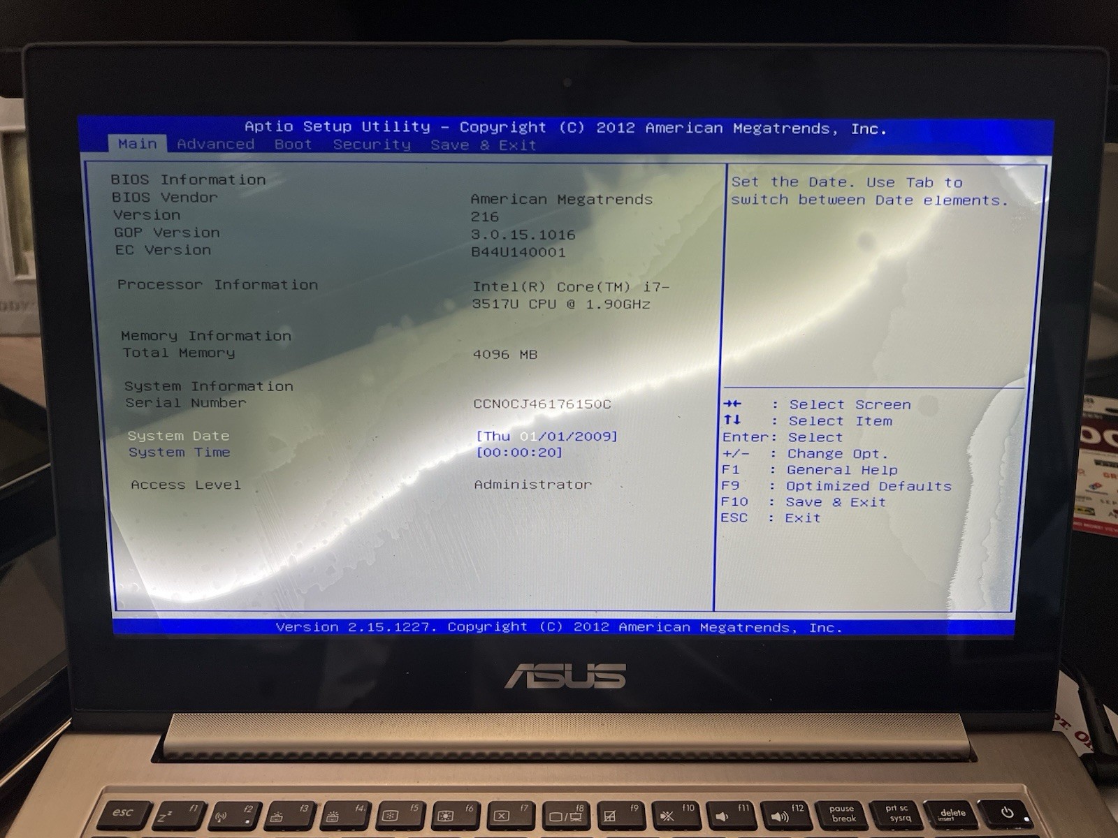 Asus Zenbook UX31E 13″ i5 4GB NO SSD Bad Screen Parts And Repair Only