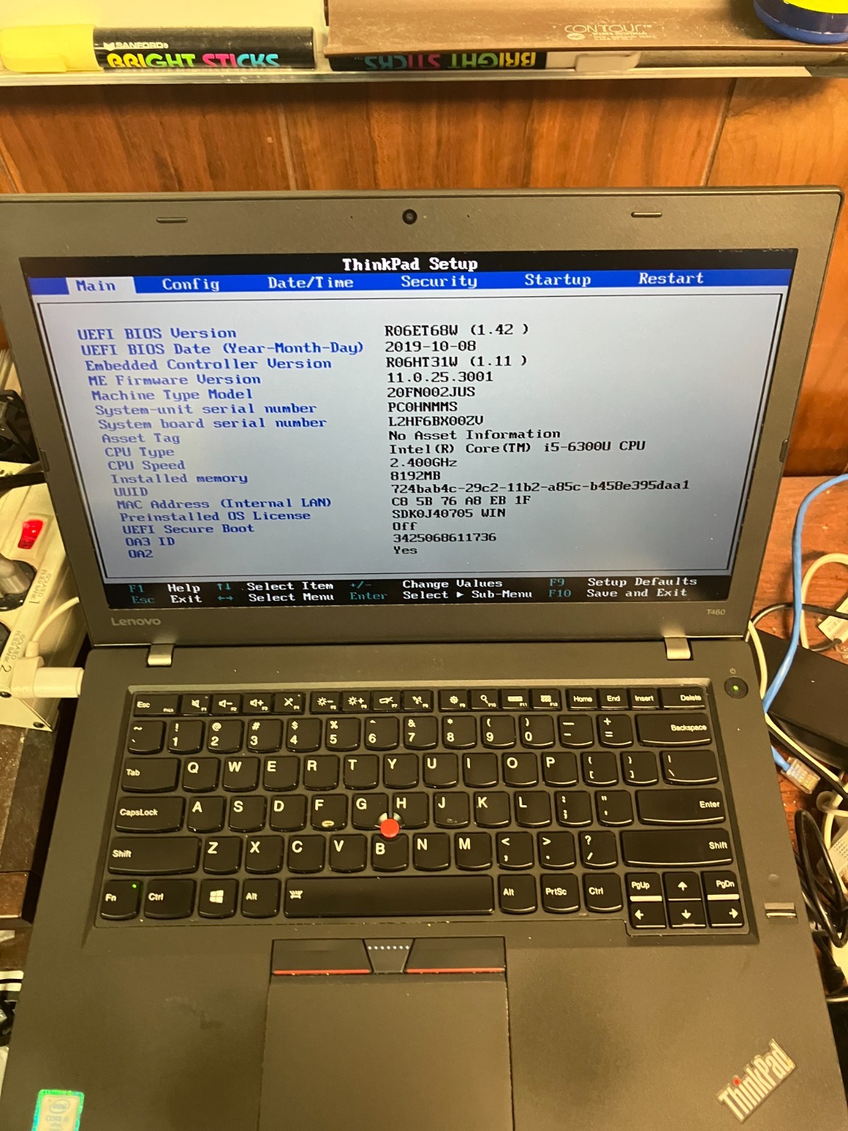 Lenovo ThinkPad T460 w/i5-6300U, 8GB RAM No HD, Laptop