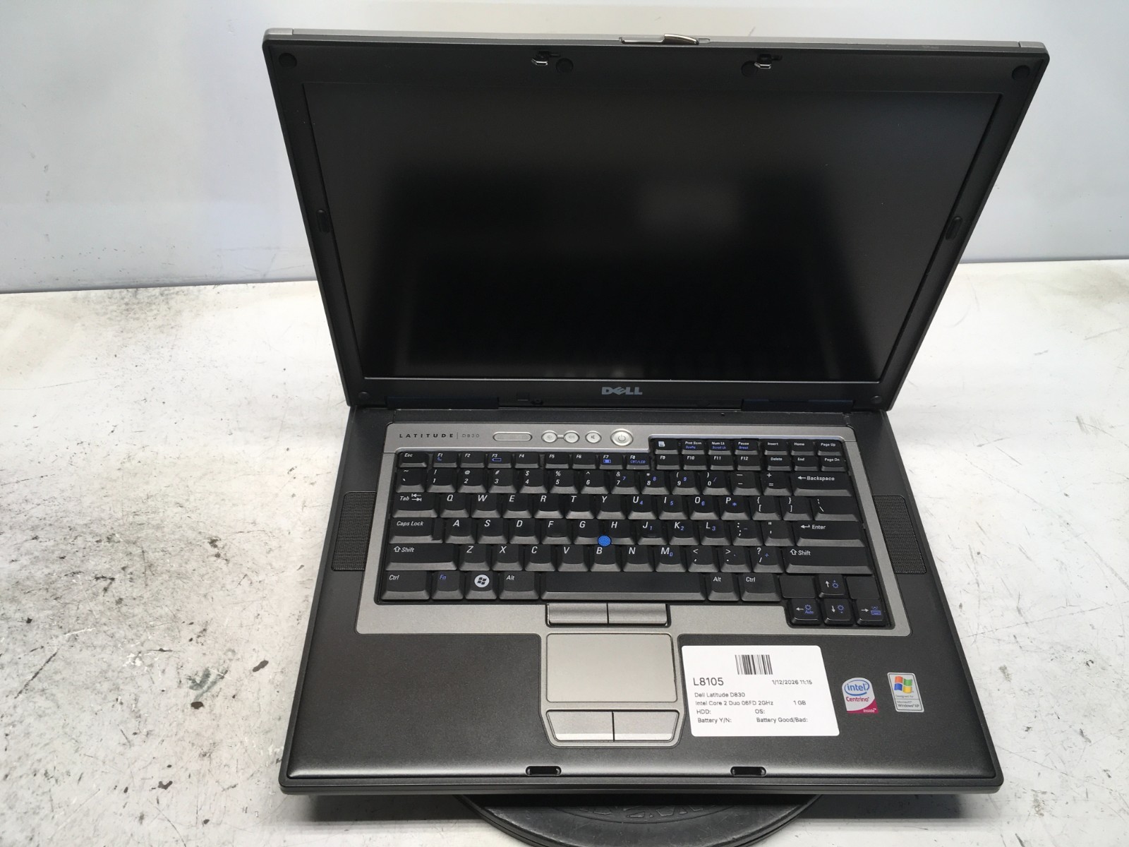 Dell Latitude D830 Intel Core 2 Duo 06FD 2GHz 1 GB Ram 500GB Windows XP