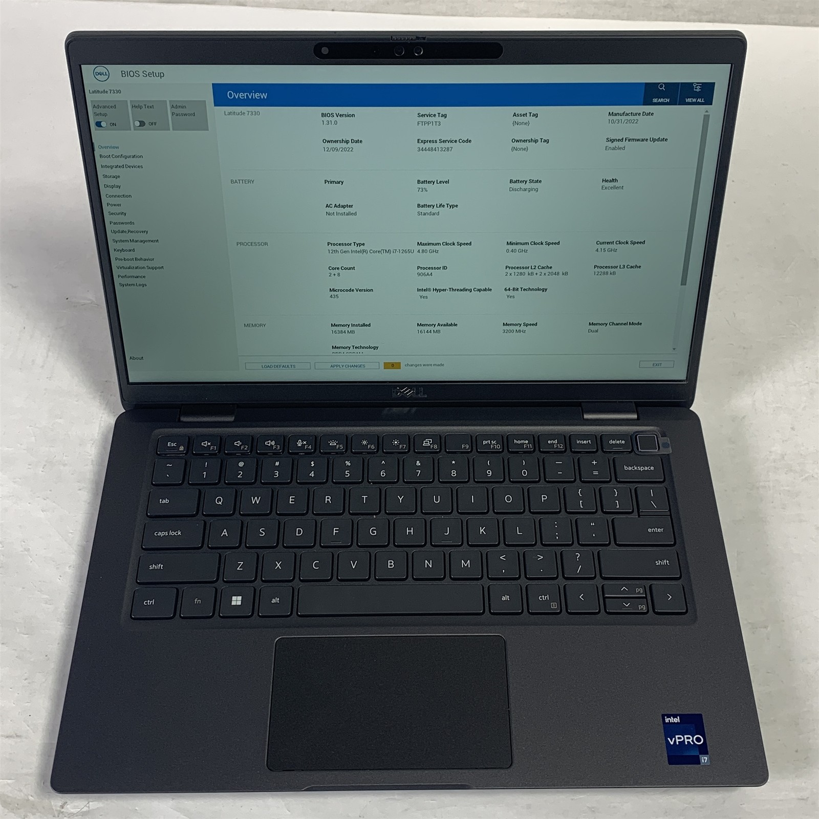 Dell Latitude 7330 13.3″ Laptop i7-1265U 1.8GHz 16GB 512GB NVMe SSD – Win 11