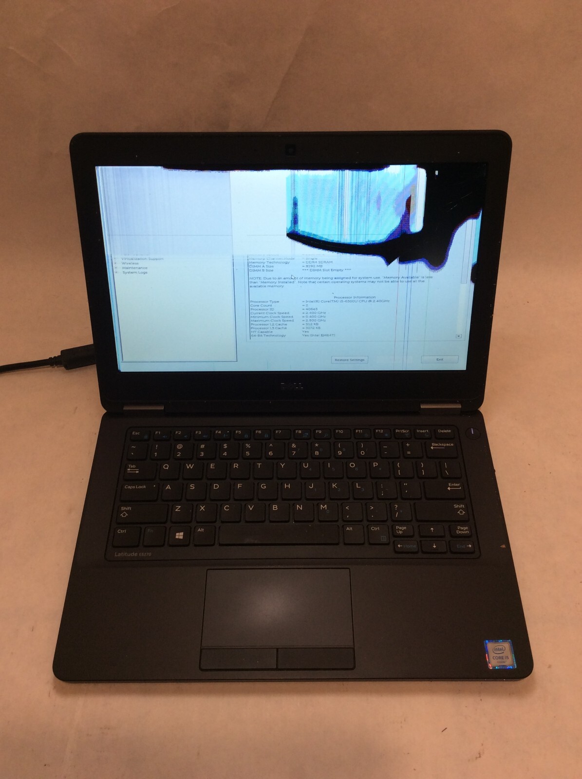 Dell Latitude E5270 Laptop 12″ Intel Core i5 6th Gen RUINED SCREEN -PP