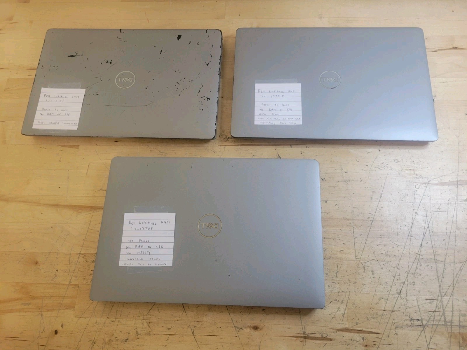 Lot of 3 Dell Latitude 5431 intel i7-1270P Laptop Lot READ DESCRIPTION