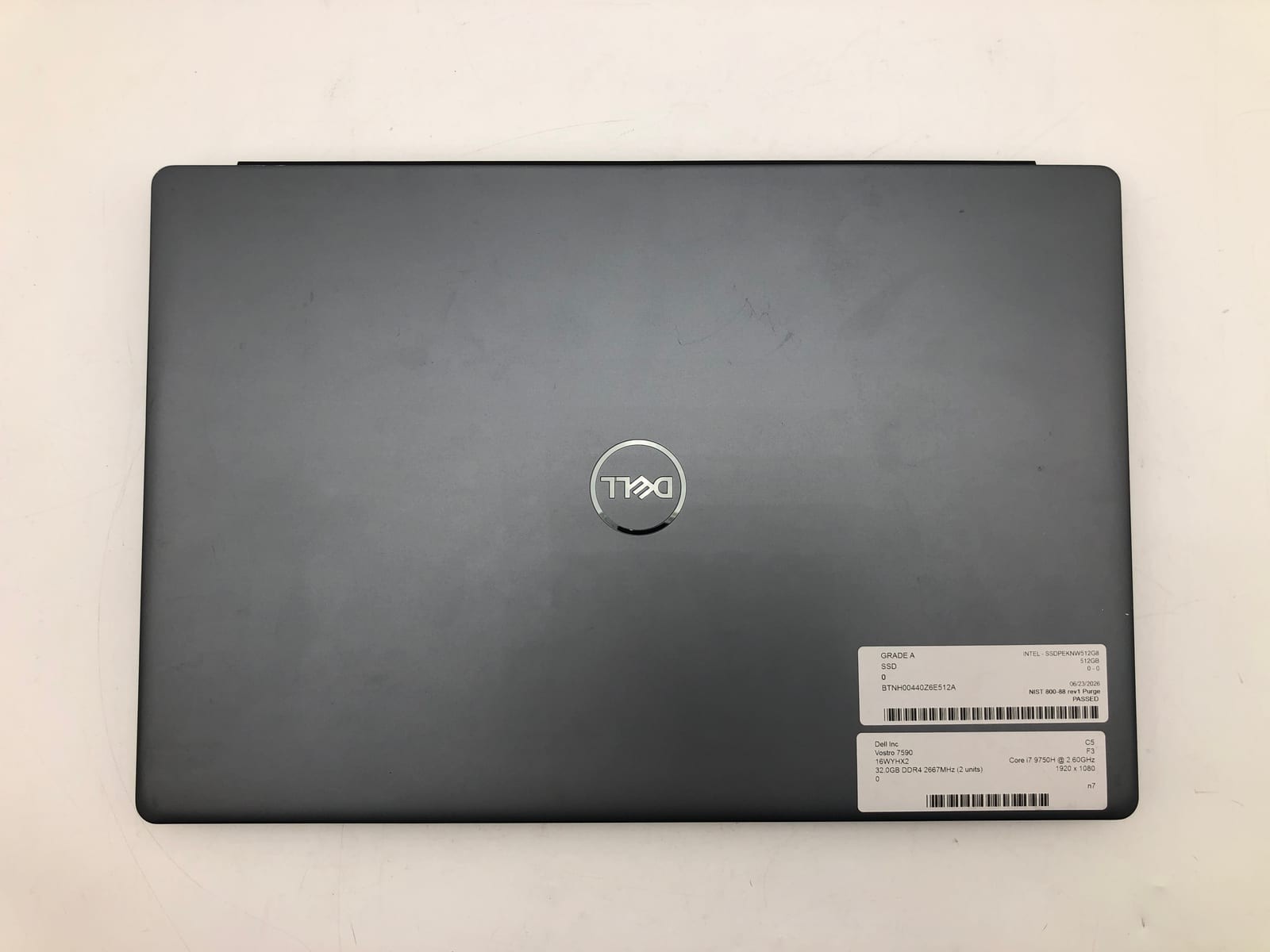 Dell | Vostro 7590 | i7-9750H | 32GB | 512GB NVMe | Win 11 Pro | No Battery