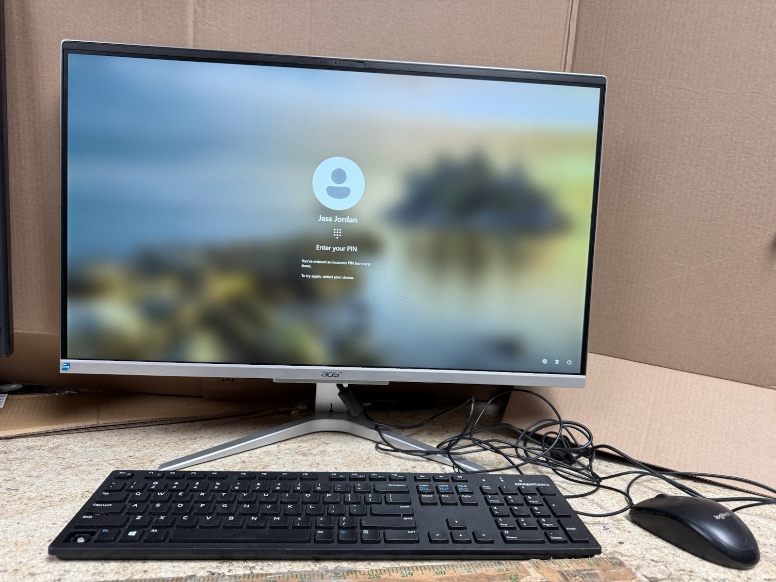 Acer Aspire C27-1655 27″ AIO i3-1115G4 2023 Locked Working For Repair