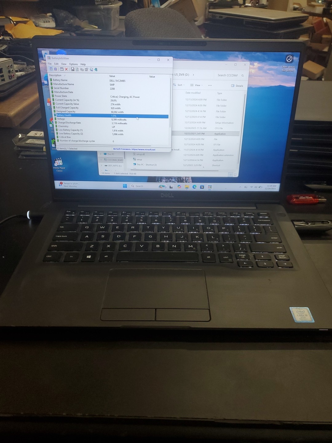 Dell Latitude 7400 14″ i5-8365U 8GB 256gb SSD Laptop W11P 122425-2