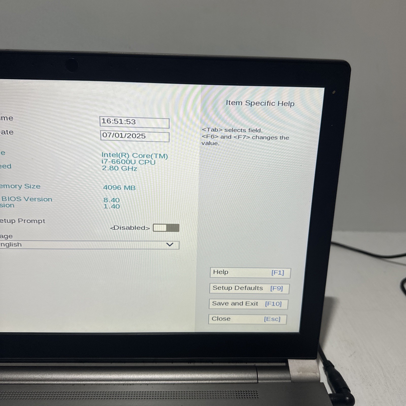 Toshiba Tecra Z50-C 15″ Laptop i7-6600u 4gb Ram No Drives Boots Bios