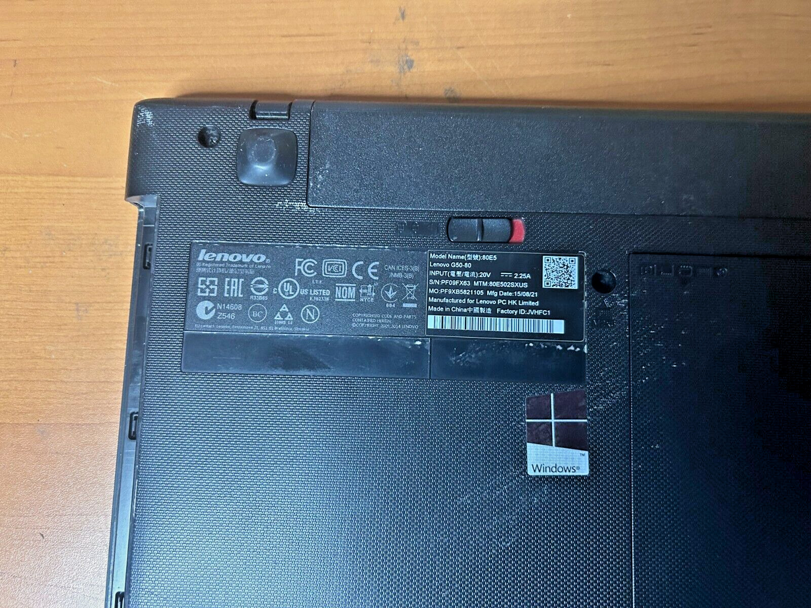 Lenovo G50-80 Laptop – For Parts