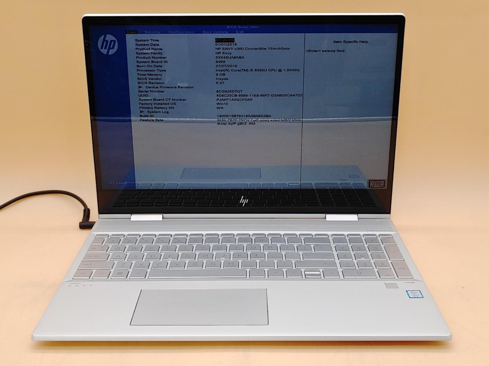 HP ENVY x360 15m-dr0011dx 15.6″ Intel i5-8265U 8GB *NO BATT/NO SSD/NO OS/NO AC*
