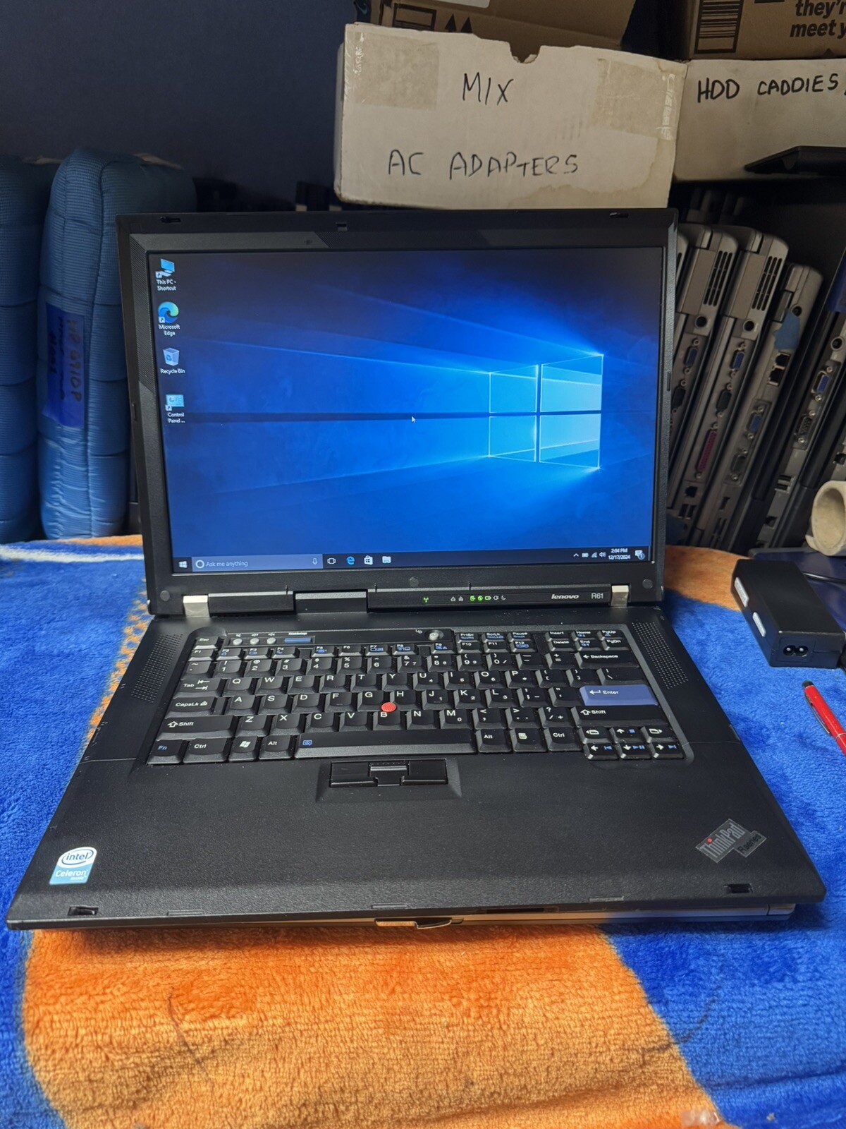 Lenovo ThinkPad R61, 15.4”, Win10pro, Celeron1.8, 160Gb, 1.5GB, DVDCD, Wifi #003
