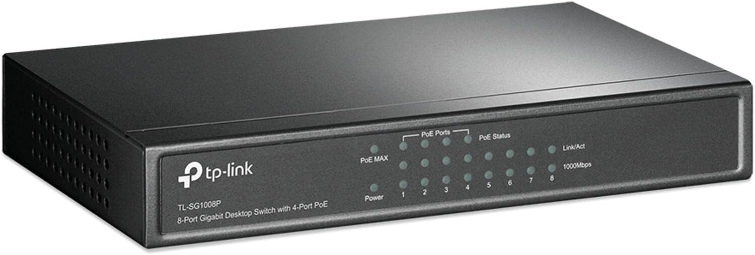 TP-Link TL-SG1008P 64W 8 Port Gigabit PoE Switch 4 PoE Ports Desktop