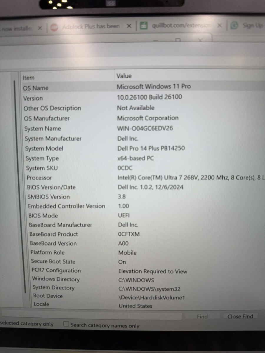 DELL PRO 14 PLUS LAPTOP 32GB RAM 512GB HD INTEL ULTRA AI BOOSTING (CP2012322)