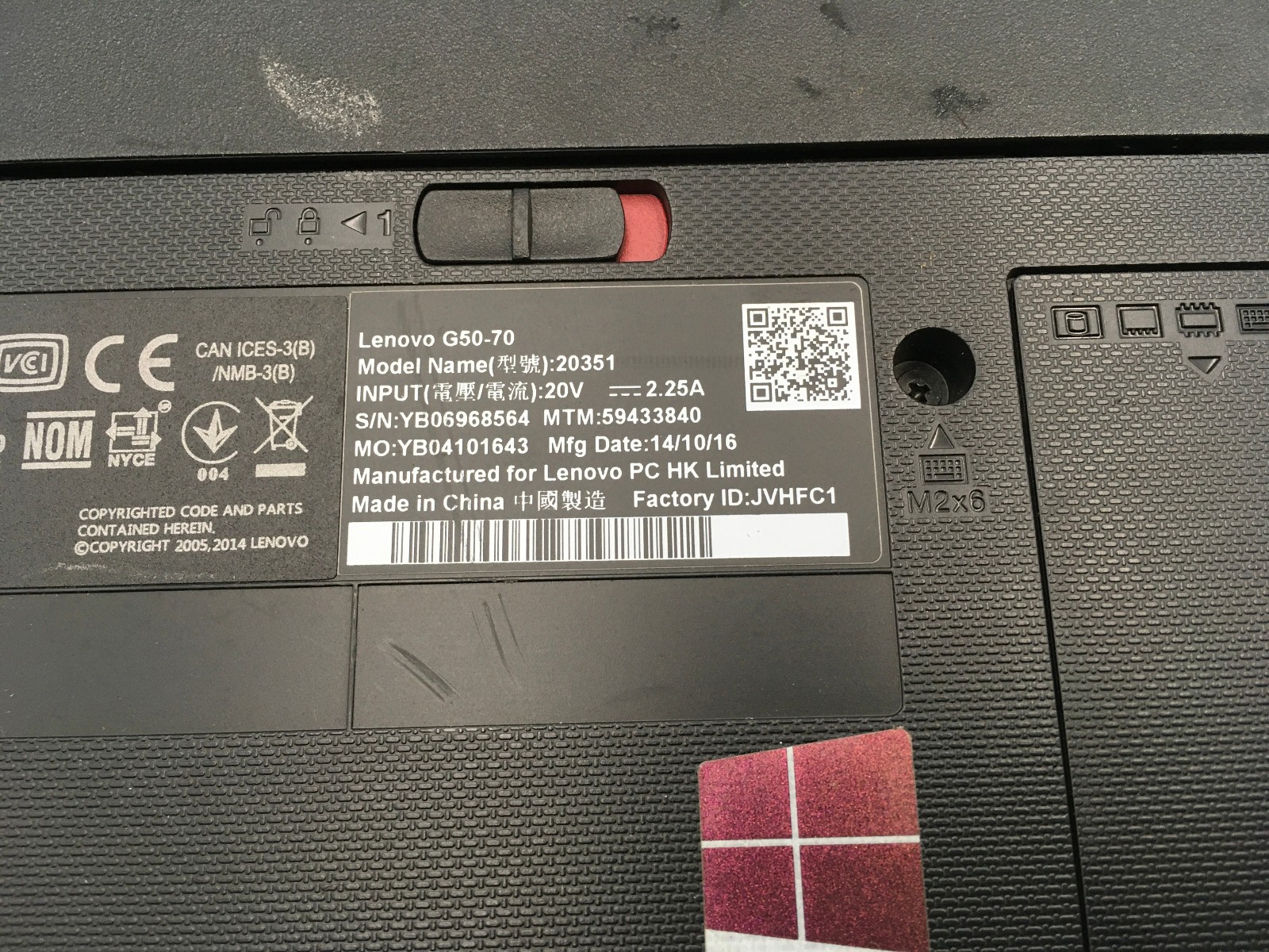 LENOVO G50-70 – FOR PARTS/REPAIR – INTEL I5 4TH GEN – NO RAM – READ DESCRIP – BB