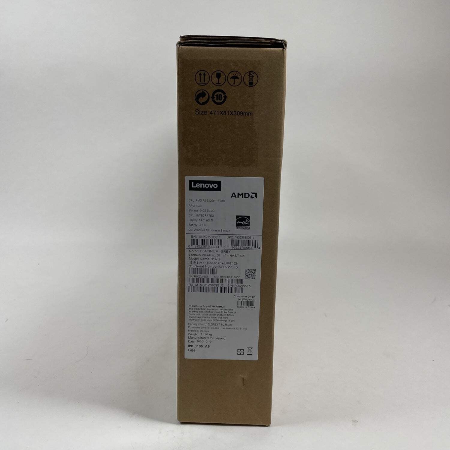New Lenovo IdeaPad Slim 81VS 14″ A6-9220e 1.6GHz 4GB RAM 64GB SSD