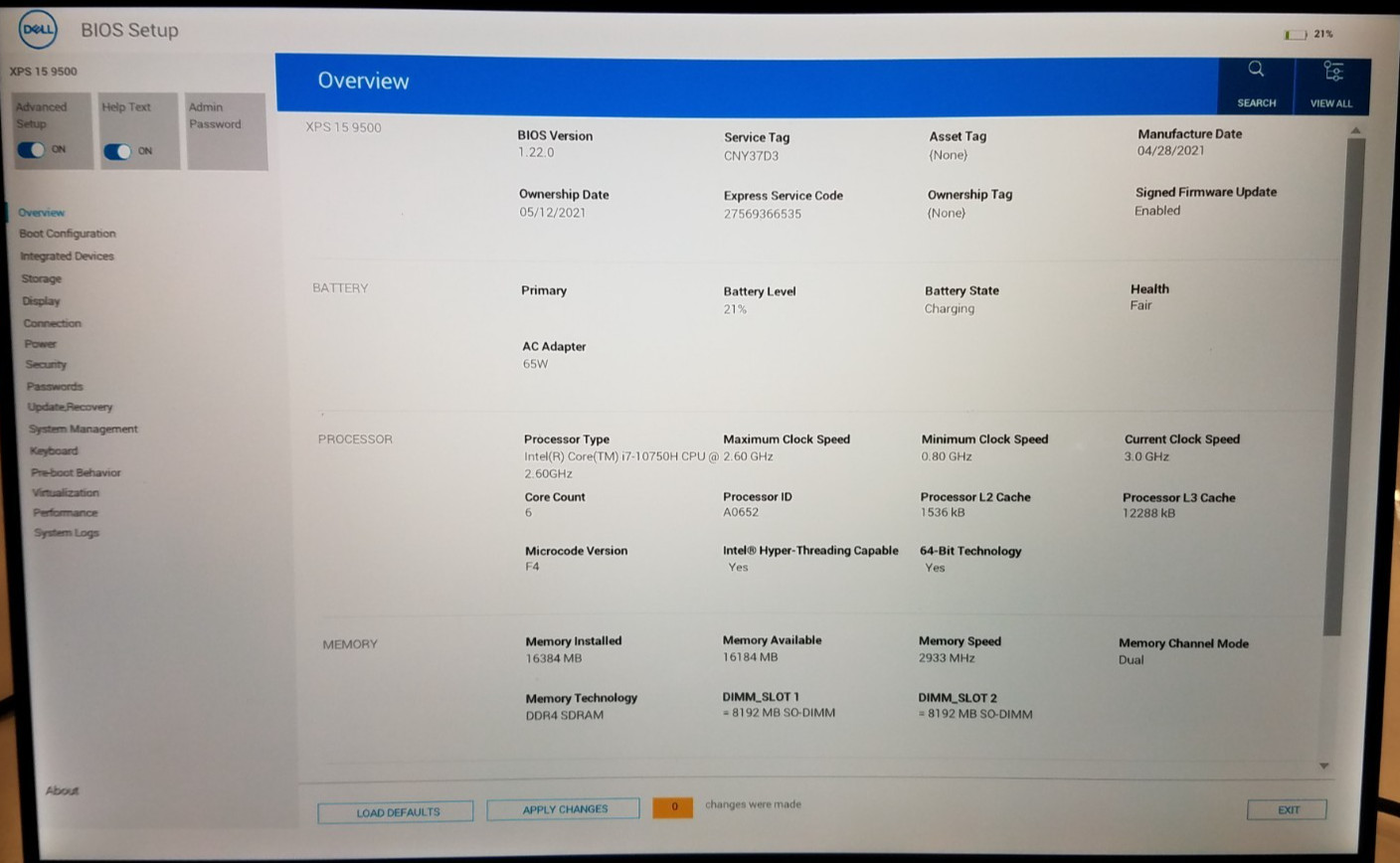 Dell XPS 15 9500, i7 10th Gen CPU, 16GB RAM, 512GB NVMe, GTX 1650, Lot of 3
