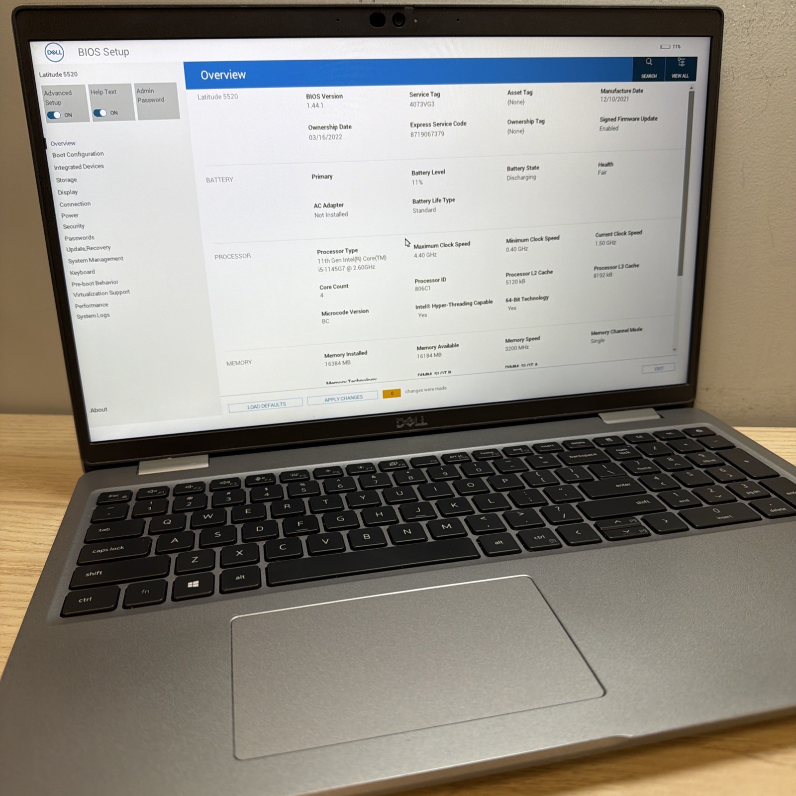 Dell Latitude 5520 i5-1145G7 16GB 512GB SSD 15″ FHD Win11 – Good Cond