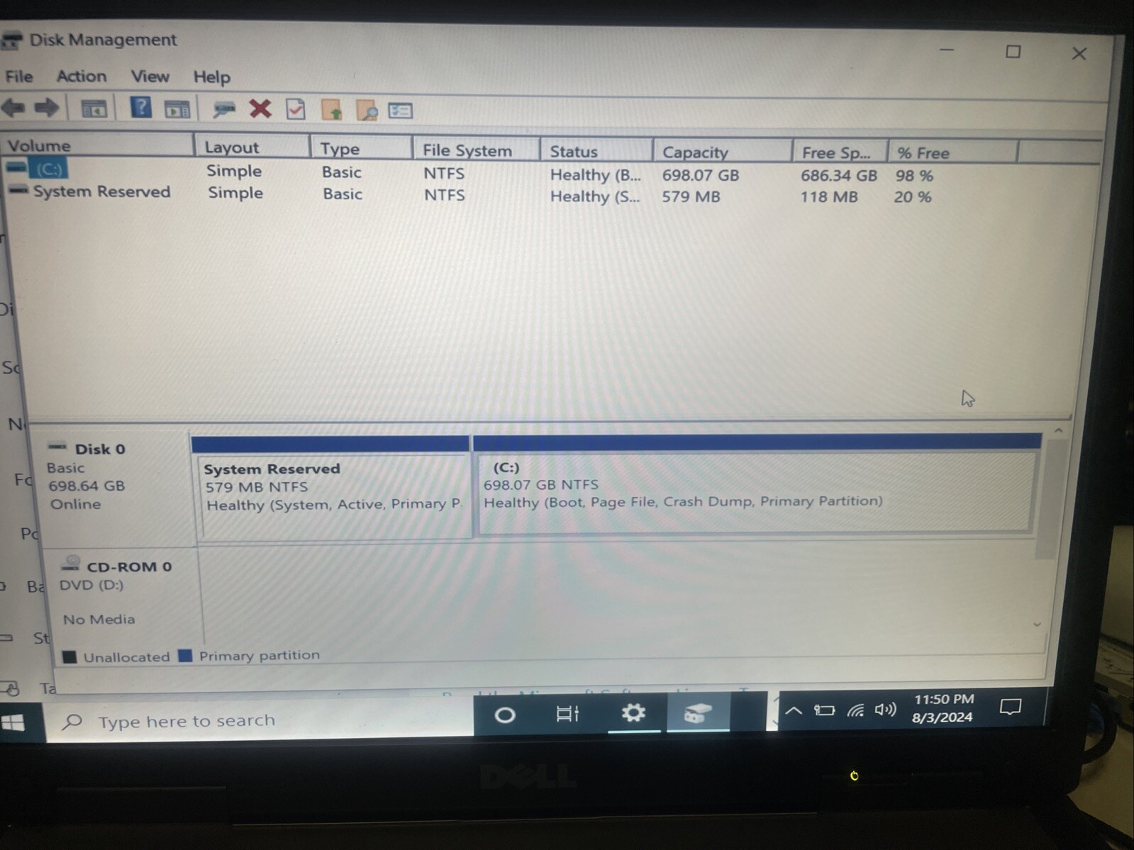 Dell Precision M90 Laptop 2GB RAM – Boots to BIOS – AS IS