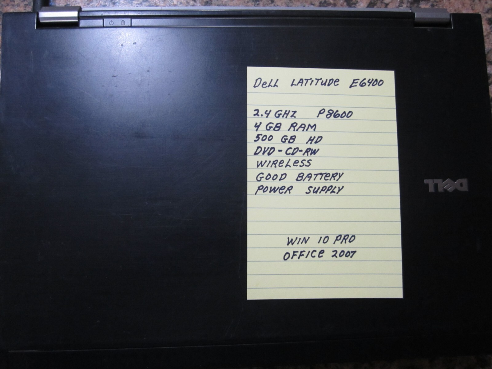 Dell Latitude E6400 Laptop 2.4 GHz 4GB RAM 500GB HD DVD-RW Win 10 Pro