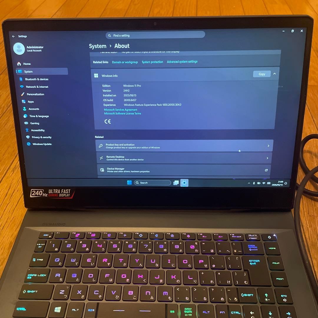 MSI GE66 Raider i9-10980HK 16GB 256GB SSD Windows 11 Pro Office 2021 Junk