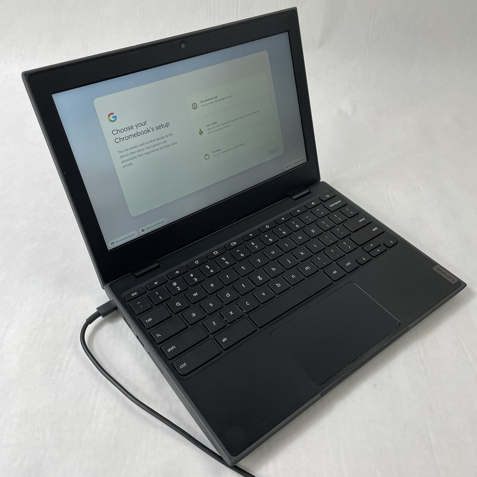 Lenovo 100e Chromebook Gen2 11.6″ Mediatek MT8173C 4GB RAM 16GB HDD No AC