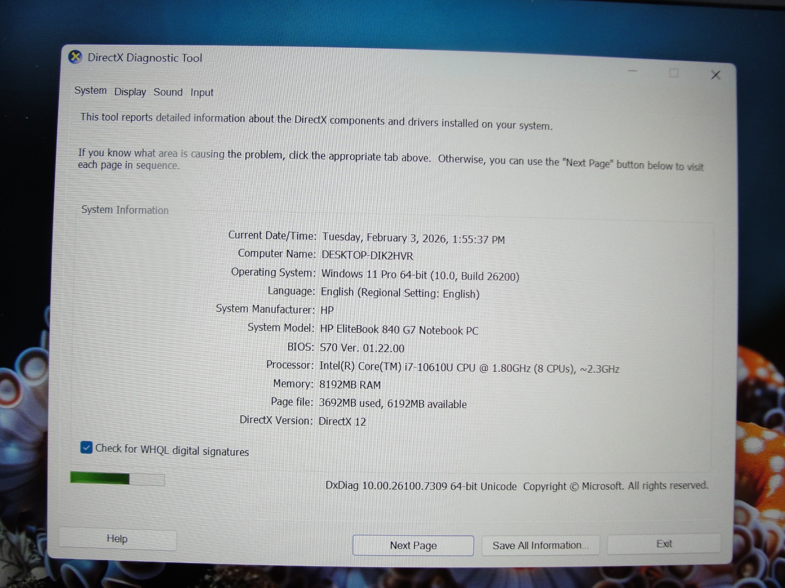 HP EliteBook 840 G7 14”FHD Intel i7-10610U 1.8GHz 8GB RAM 256GB SSD+ Charger